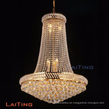 LAITING Dia 90cm Lustre Cristal Vintage Style Chandeliers Gold Foyer Chandelier K9 Crystal for Home Deco LT-17899